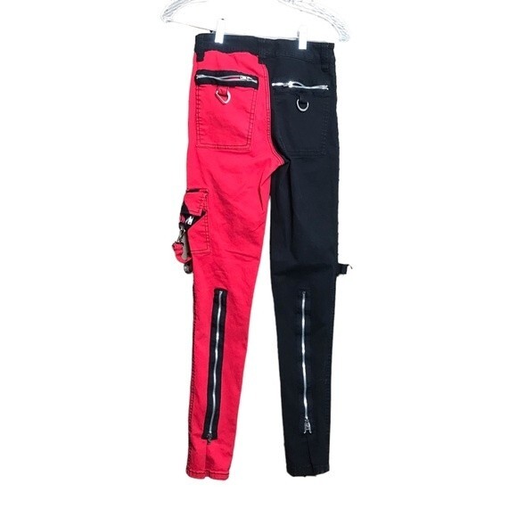 Tripp NYC red and black split bondage pants - Picture 4 of 6
